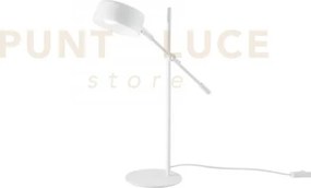 Lampada da tavolo eiffel in metallo bianco con punto luce orientabi...