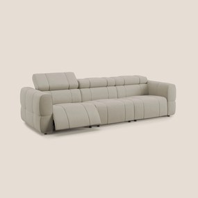 Giotto Divano modulare a 3 sedute con opzione relax elettrico in microfibra effetto velluto impermeabile T09