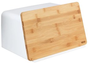 WENKO 54099100 - Portapane KUBO 35x26,5 cm bianco/marrone