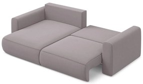 Divano angolare lavanda allungabile/con contenitore (con penisola a sinistra/con chaise lounge) con rivestimento in velluto Kapua – Makamii