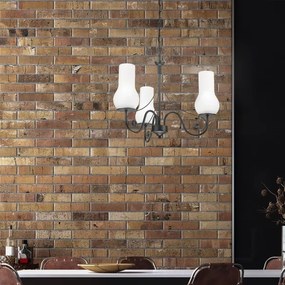 Brilagi - LED Lampadario a sospensione con catena COTTAGE 3xE14/40W/230V nero/bianco