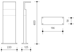 Lampada LED da esterno NATURA LED/12W/230V 4000K 60 cm IP65 marrone/antracite