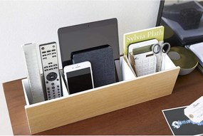 Organizer bianco/di colore naturale in metallo per cancelleria Rin – YAMAZAKI