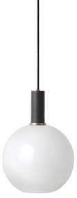 Ferm Living - Collect Lampada a Sospensione Opale Sfera Basso Nero ferm LIVING