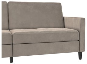 Divano beige in velluto 207 cm Presley - Støraa