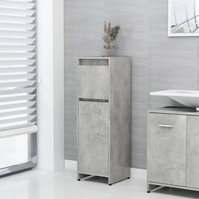 Mobile Da Bagno Grigio Cemento 30x30x95 Cm İn Legno Multistrato /