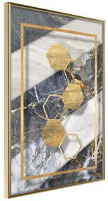 Poster  Marble Composition III  Cornice Quadri Cornice d'oro, Larghezza x Altezza Home decor 30x45