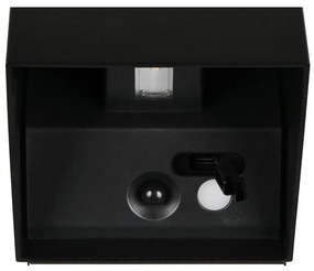 Illuminazione esterna LED con ricarica USB con sensore di movimento da parete (altezza totale 10 cm) Genie – Trio