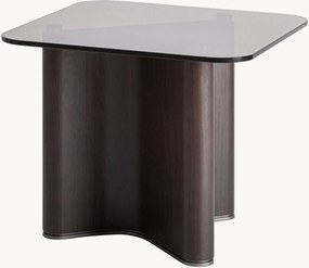 Tavolino fatto a mano in legno di frassino con piano in vetro Bransby
