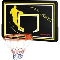 Canestro Basket per Bambini e Adulti 110x90x70 cm in Acciaio e PE Nero e Giallo