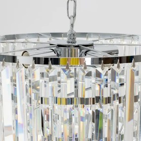 Brilagi - LED Lampadario di cristallo a sospensione con catena MOZART 5xE14/40W/230V cromo lucido