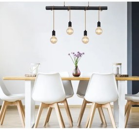 Globo 15459-4H - Lampadario a sospensione con filo LEO 4xE27/60W/230V