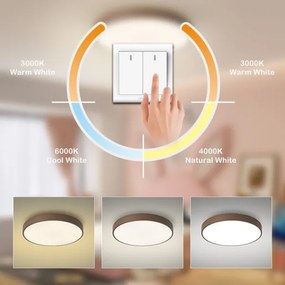 Brilagi - Plafoniera LED POOL 60W/230V 3000/4000/6000K 60 cm marrone