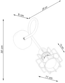 Sollux SL.1117 - Lampada da parete BELUCI 1xE14/40W/230V nero