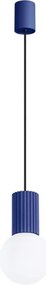Sollux SL.1739 - Lampadario a sospensione con filo HALO 1xG9/8W/230V diametro 12 cm blu