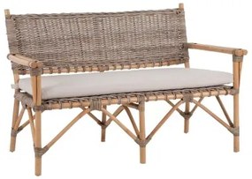 Divano 124,5 x 70 x 80 cm Naturale Rattan