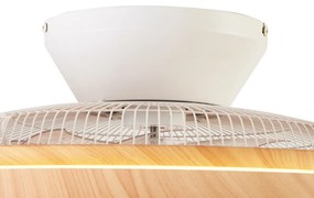 Ventilatore da soffitto con stampa legno effetto stella 60cm incl. LED dimmerabile con telecomando - Climo