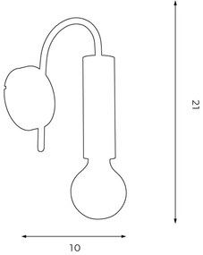 Applique LOPPE 1xE27/60W/230V nera