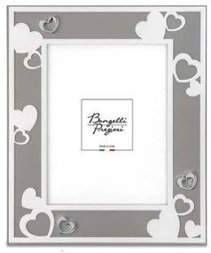 Bongelli Preziosi portafoto moderno con decoro cuore col. grigio