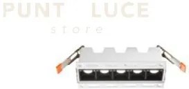 Sub small faretto da incasso 5 luci 10w 4000k 828lm ip20 l.14cm