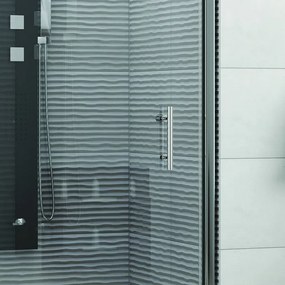 Kamalu - Box doccia porta battente nicchia 70cm vetro trasparente KS2800N