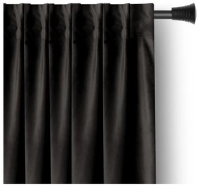 Tenda parzialmente oscurante nera in velluto 140x270 cm – Restilo