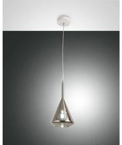 Lampadario Glamour Tris bianco paralume fumo E27 LA MIA LUCE