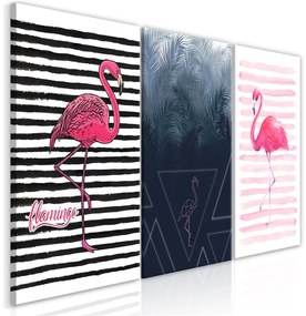 Quadro  Flamingos (Collection)  Colore Bianco, Dimensioni e Misure 120x60