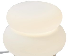 Lampada da tavolo Japandi beige con vetro opale 15 cm - Kumo