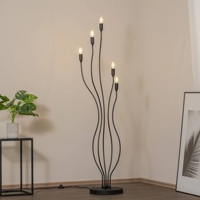 Opviq Lampada da terra Bonibon 13231 nero metallo altezza 155 cm a 5 luci