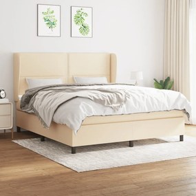 Giroletto A Molle Con Materasso Crema 160x200 Cm İn Tessuto /