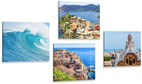 Set di quadri – Profumo del paesaggio marino