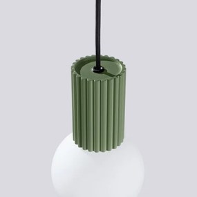 Sollux SL.1724 - Lampadario a sospensione con filo HALO 1xG9/8W/230V diametro 12 cm verde