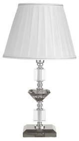 Lampada da tavolo GALA in vetro con dettagli in metallo Fumč 25x47 cm