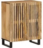 Credenza 60x34x75 cm in Legno Massello di Mango Grezzo 377446