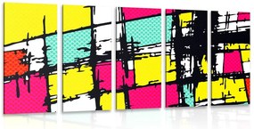 Quadri 5 pezzi – Pop-art stiloso