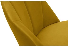 Sedia da pranzo BAKERI 86x48 cm giallo/faggio