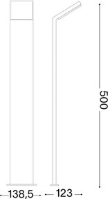 Ideal Lux - lampada LED da esterno STYLE LED/8,5W/230V 3000K 50 cm CRI 90 IP54 marrone