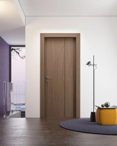 Porta pieghevole a libro asimmetrica Bilbao noce biondo L 70 x H 210 cm destra