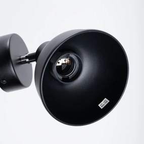 Sollux SL.1316 - Faretto da parete ELBA 1xE27/15W/230V nero