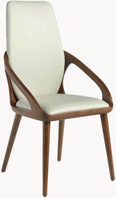 Set di 2 sedie in similpelle con gambe in legno Elias
