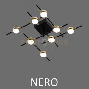 Lampadario a soffitto molecular mx18001067-8ablk nero