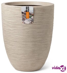 Capi Vaso Elegante Basso Waste Rib 34x46 cm Beige Terrazzo