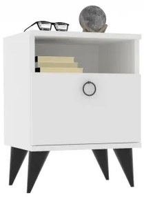 Comodino BARLO 50x40 cm bianco