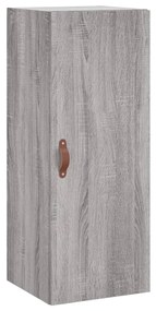 Credenza grigio sonoma 34,5x34x180 cm in legno multistrato