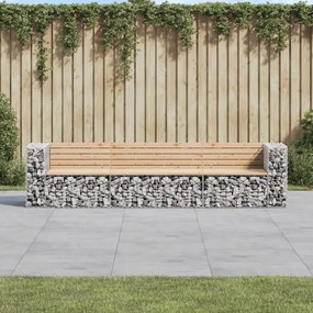 Panca Giardino Design Gabbione 287x71x65,5 cm Massello di Pino