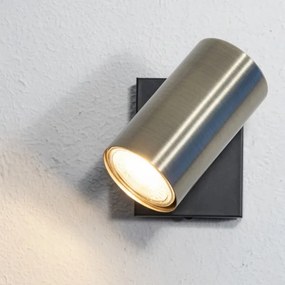 Globo 57911-1M - Faretto da parete ROBBY 1xGU10/25W/230V nero/ottone