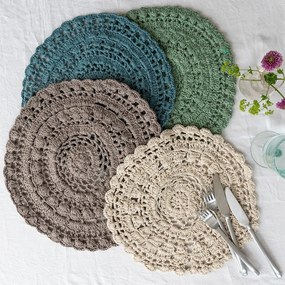 Tovaglietta in misto cotone ø 35 cm Crochet – Rex London