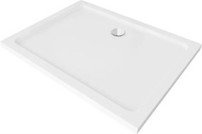 Mexen Flat piatto doccia rettangolare slim 120 x 100 cm, bianco, sifone cromato - 40101012