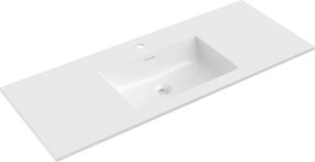 Mexen Otis lavabo da incasso in piano 121 x 46,5 cm, bianco lucido - 25181200